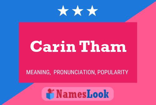 Carin Tham Namensposter