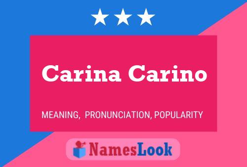 Carina Carino Namensposter