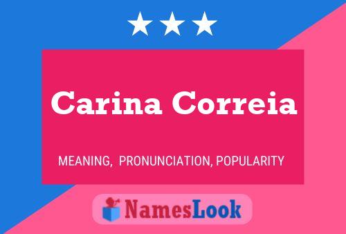 Carina Correia Namensposter