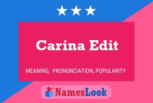 Carina Edit Namensposter