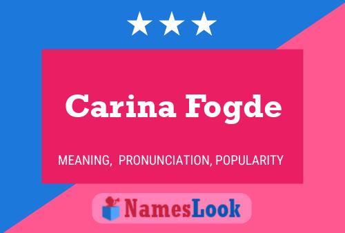 Carina Fogde Namensposter