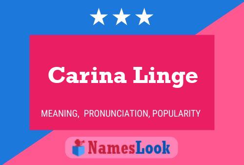 Carina Linge Namensposter