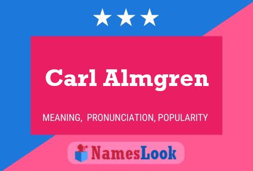 Carl Almgren Namensposter