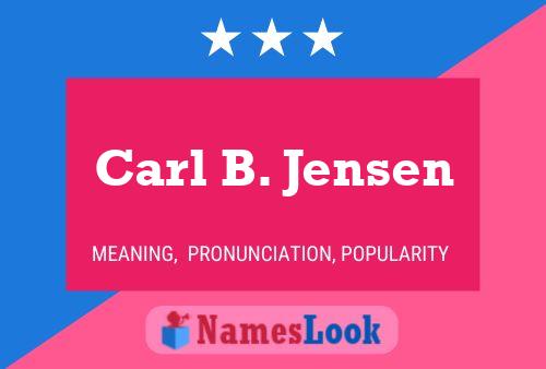 Carl B. Jensen Namensposter