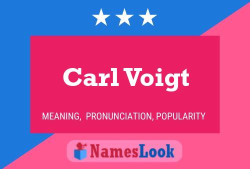 Carl Voigt Namensposter