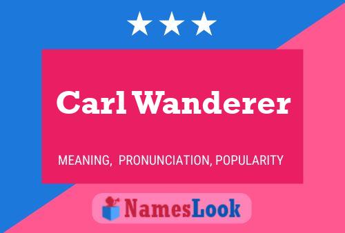 Carl Wanderer Namensposter