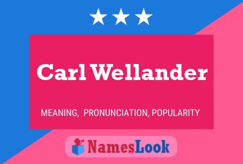 Carl Wellander Namensposter