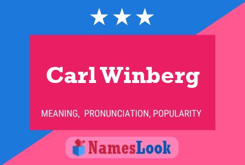 Carl Winberg Namensposter