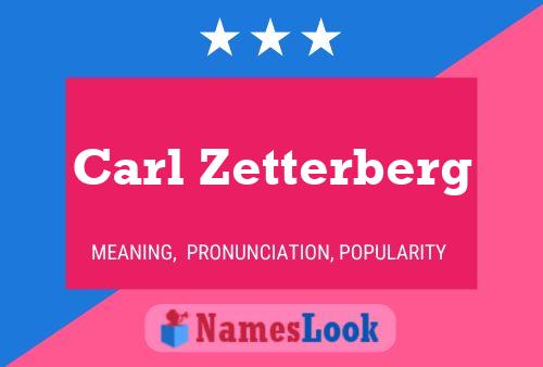 Carl Zetterberg Namensposter