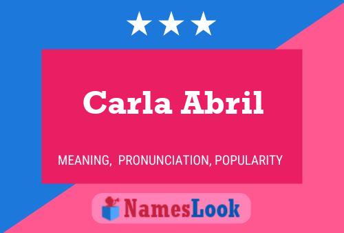 Carla Abril Namensposter