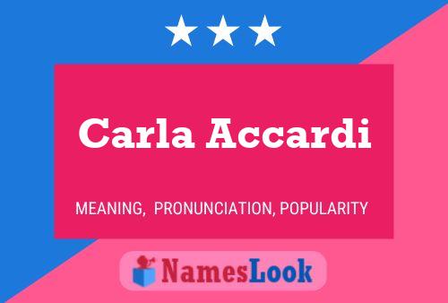 Carla Accardi Namensposter