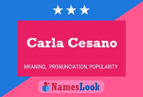 Carla Cesano Namensposter