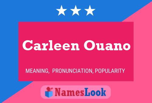 Carleen Ouano Namensposter