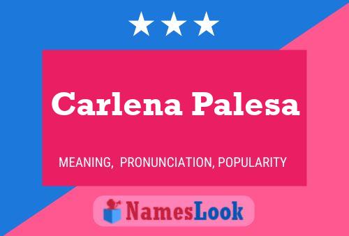 Carlena Palesa Namensposter