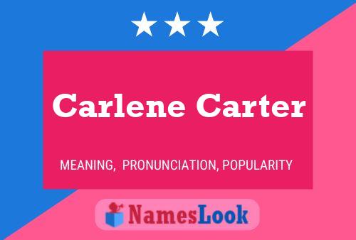 Carlene Carter Namensposter