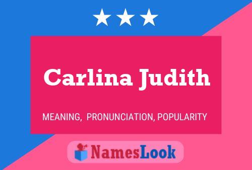 Carlina Judith Namensposter