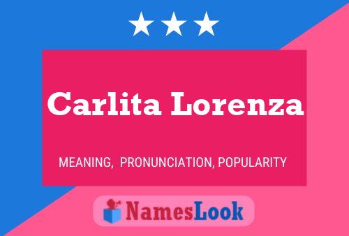 Carlita Lorenza Namensposter