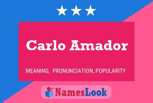 Carlo Amador Namensposter