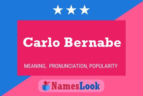 Carlo Bernabe Namensposter