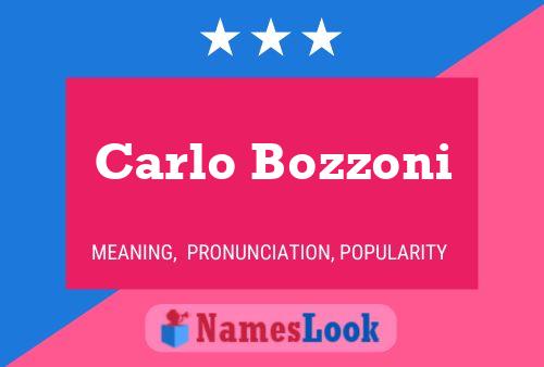 Carlo Bozzoni Namensposter