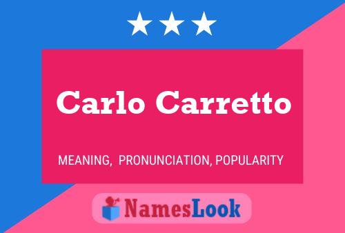 Carlo Carretto Namensposter