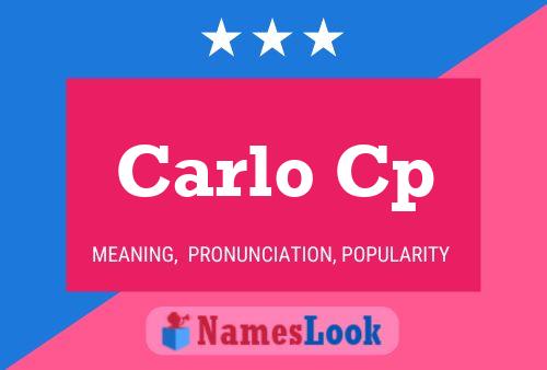 Carlo Cp Namensposter