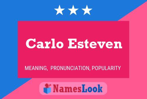 Carlo Esteven Namensposter