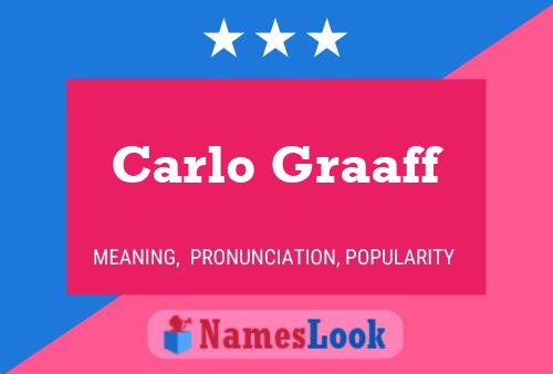 Carlo Graaff Namensposter