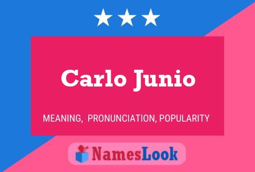 Carlo Junio Namensposter