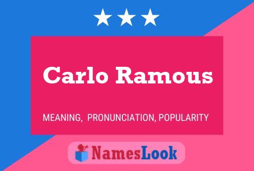 Carlo Ramous Namensposter