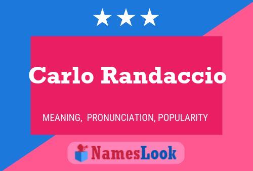 Carlo Randaccio Namensposter