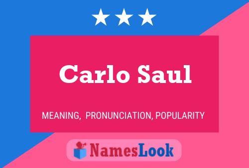 Carlo Saul Namensposter