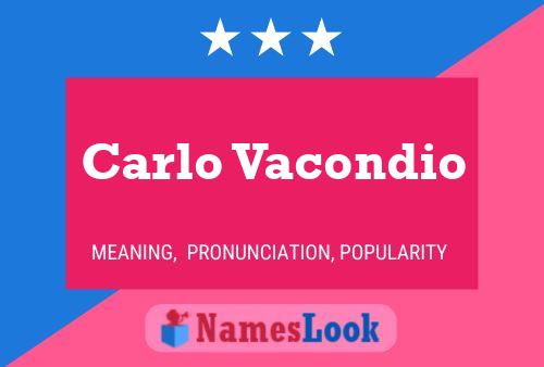 Carlo Vacondio Namensposter