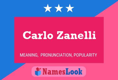 Carlo Zanelli Namensposter