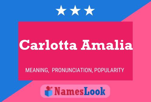 Carlotta Amalia Namensposter