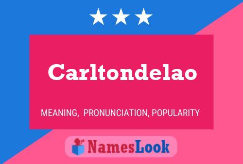 Carltondelao Namensposter