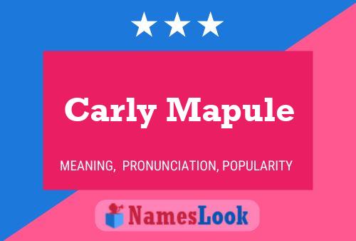 Carly Mapule Namensposter