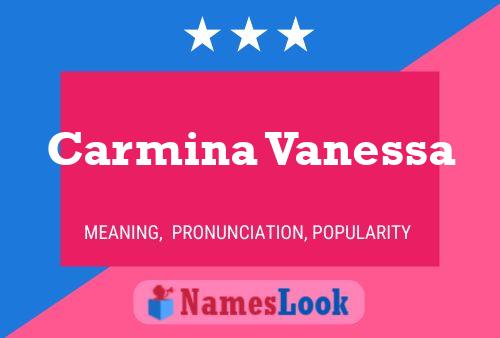 Carmina Vanessa Namensposter