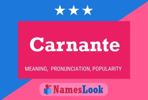 Carnante Namensposter