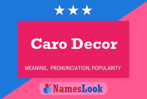 Caro Decor Namensposter