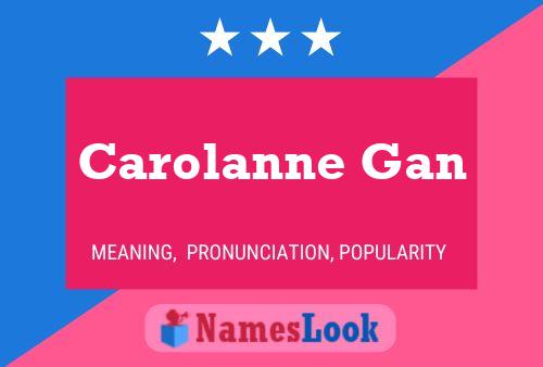 Carolanne Gan Namensposter