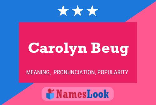 Carolyn Beug Namensposter