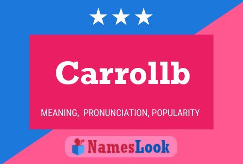 Carrollb Namensposter