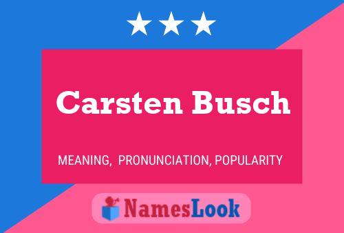 Carsten Busch Namensposter