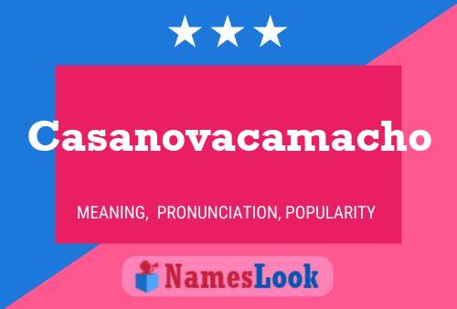 Casanovacamacho Namensposter