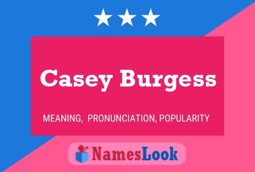 Casey Burgess Namensposter