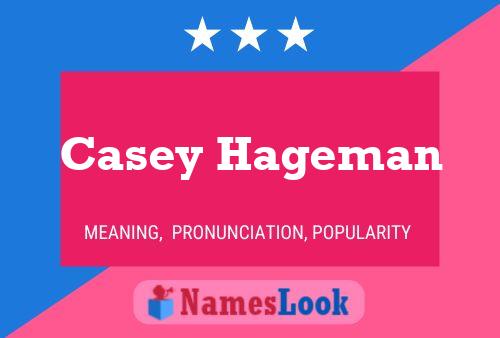 Casey Hageman Namensposter