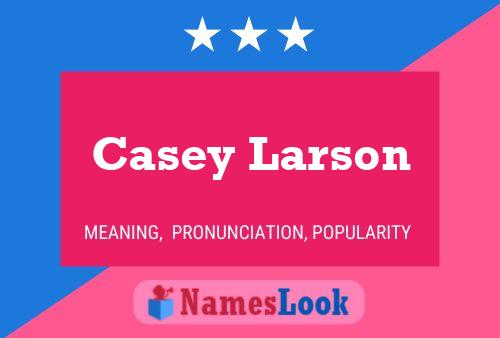 Casey Larson Namensposter