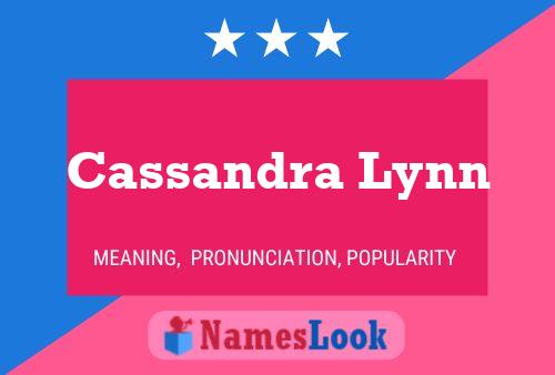 Cassandra Lynn Namensposter