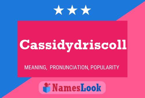 Cassidydriscoll Namensposter